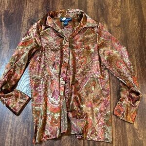 Vibrant Paisley Button-Up Shirt